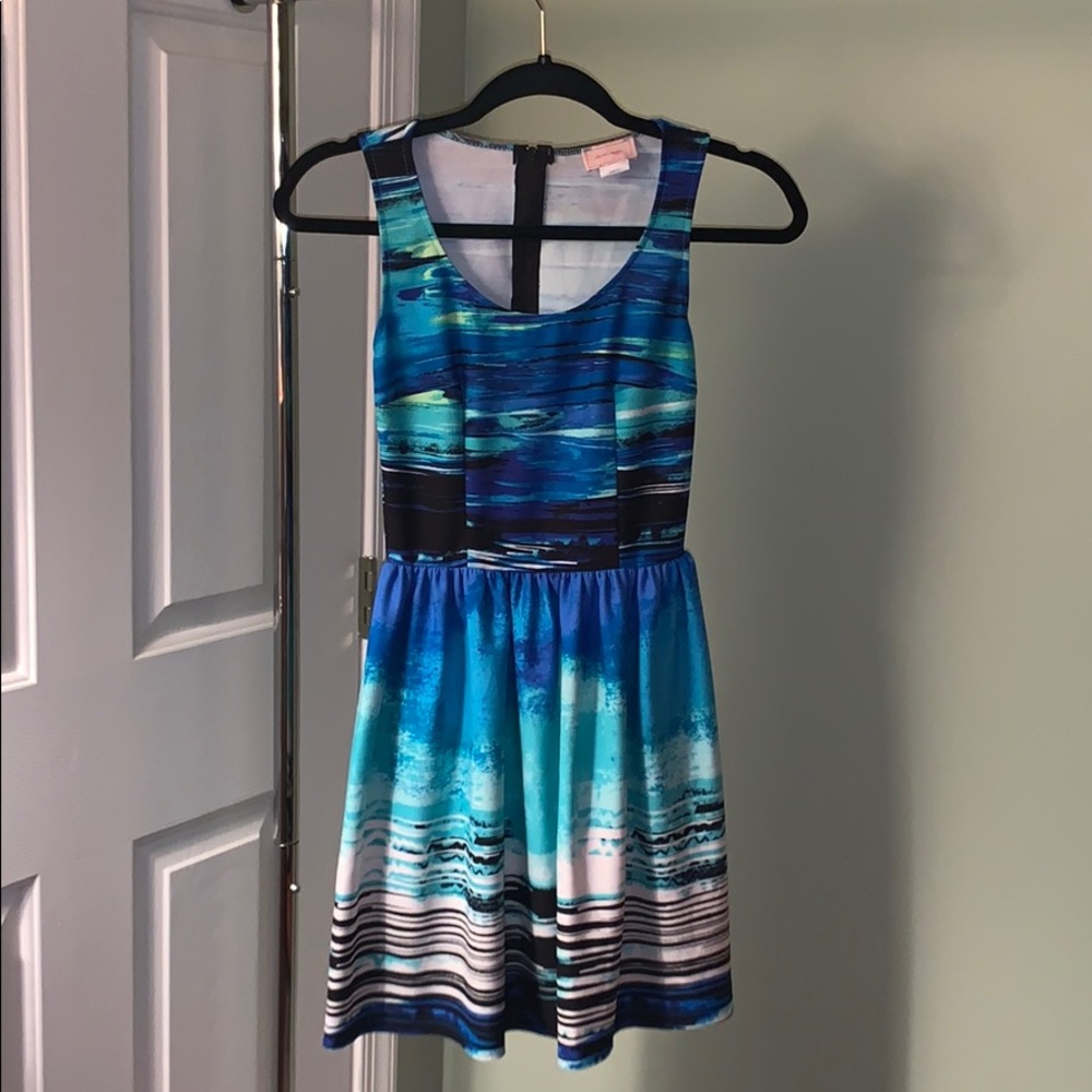 Fun blue and Green Party dress